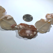 Load image into Gallery viewer, Natural Cherry Blossom Sliced Agate Stones, 40 MM x 30 MM
