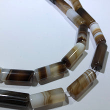 Load image into Gallery viewer, Natural Madagascar Agate Tube, 20 MM x 8 MM
