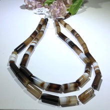 Load image into Gallery viewer, Natural Madagascar Agate Tube, 20 MM x 8 MM
