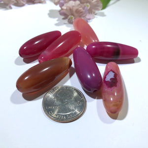 Huge Fuchsia Agate Teardrop Stones, 12 MM - 28 MM