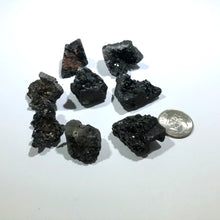 Load image into Gallery viewer, Raw Agate Black Druzy Nuggets, 17 MM x 22 MM
