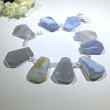 Load image into Gallery viewer, Large Natural Blue Lace Faceted Agate, 18 MM x 20 MM
