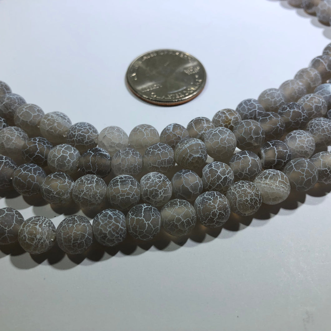 Weathered Gray Agate, 8 MM