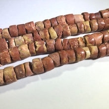 Load image into Gallery viewer, Yellow Red Tube African Trade Bead
