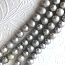 Load image into Gallery viewer, Light Gray Round Freshwater Pearls, 8 MM
