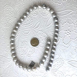 Light Gray Round Freshwater Pearls, 8 MM