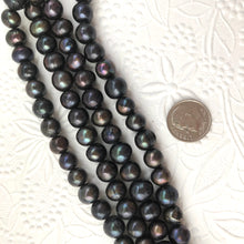 Load image into Gallery viewer, Dark Gray Round Freshwater Pearls, 8 MM
