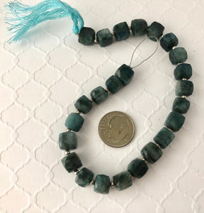 Blue Square Moonstone Beads, 8 MM
