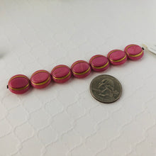Load image into Gallery viewer, Mauve Eskooko Coin Beads, Czech 16MM

