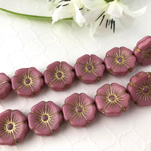 Load image into Gallery viewer, Hibiscus Flower Beads, Various Colors, Czech 20MM

