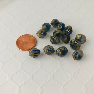Saucer-Shaped Glass Beads, Various Colors, Czech 10MM