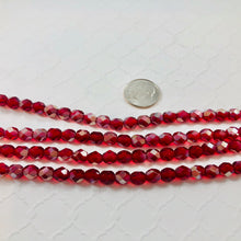 Load image into Gallery viewer, Bright Red AB, Czech Fire Polished, 6MM

