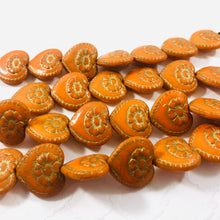 Load image into Gallery viewer, Vintage-Looking Heart Beads, Various Colors, Czech Glass 16MM
