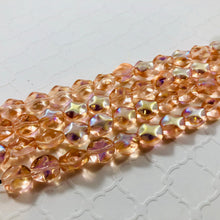 Load image into Gallery viewer, Pink Iridescent Odd-Shape Glass Beads, Czech 8MM
