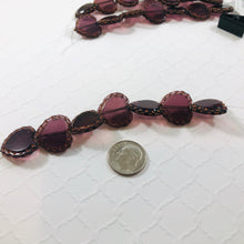 Load image into Gallery viewer, Dark Purple Heart Table Cut Window Beads, Czech 17MM
