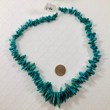 Load image into Gallery viewer, Turquoise Slice &quot;Dagger&quot; Graduated Strand, Top Drilled
