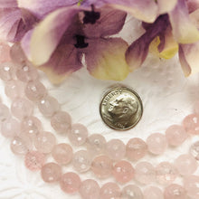 Load image into Gallery viewer, Rose Quartz Faceted Rounds, 8 MM
