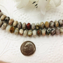 Load image into Gallery viewer, Mexican Laguna Lace Agate Faceted Rondells, 8 MM
