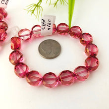 Load image into Gallery viewer, Medium Pink with Golden Luster Table Cut Faceted Rounds, 12MM
