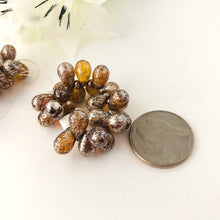 Load image into Gallery viewer, Drop Amber with Mercury Finish, 6 MM x 9 MM
