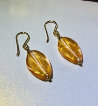 Load image into Gallery viewer, Gold Murano Glass Swirl Earrings in 14K Gold Fill

