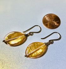 Load image into Gallery viewer, Gold Murano Glass Swirl Earrings in 14K Gold Fill
