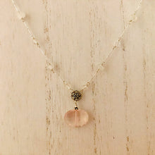 Load image into Gallery viewer, Rose Quartz with Moonstone and Crystal Quartz in Sterling Silver
