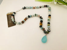 Load image into Gallery viewer, Chalcedony and Amazonite Necklace
