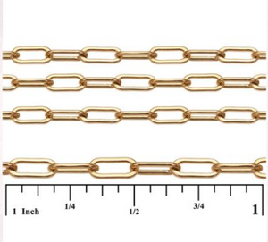 Gold Filled Drawn Flat Cable Chain, Chain, 5.4MM