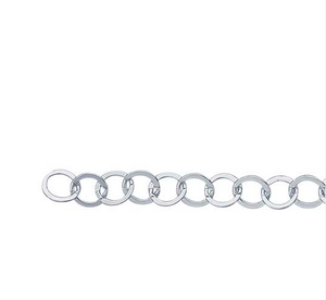 Sterling Silver Flat Round Cable Chain 2.5mm