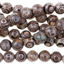 Load image into Gallery viewer, Tan Agate Circle Pattern, Round 8MM
