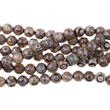 Load image into Gallery viewer, Tan Agate Circle Pattern, Round 8MM
