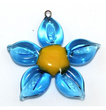 Load image into Gallery viewer, Lampwork Glass Flower Beads, Czech 25MM
