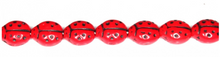 Load image into Gallery viewer, Red and Black Lady Bug Beads, Czech 9MM
