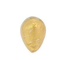 Murano Glass Gold Foil Heart, 12MM