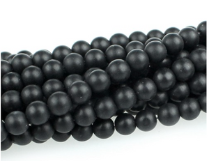 Black Onyx Rounds Matte Rounds, 4 MM