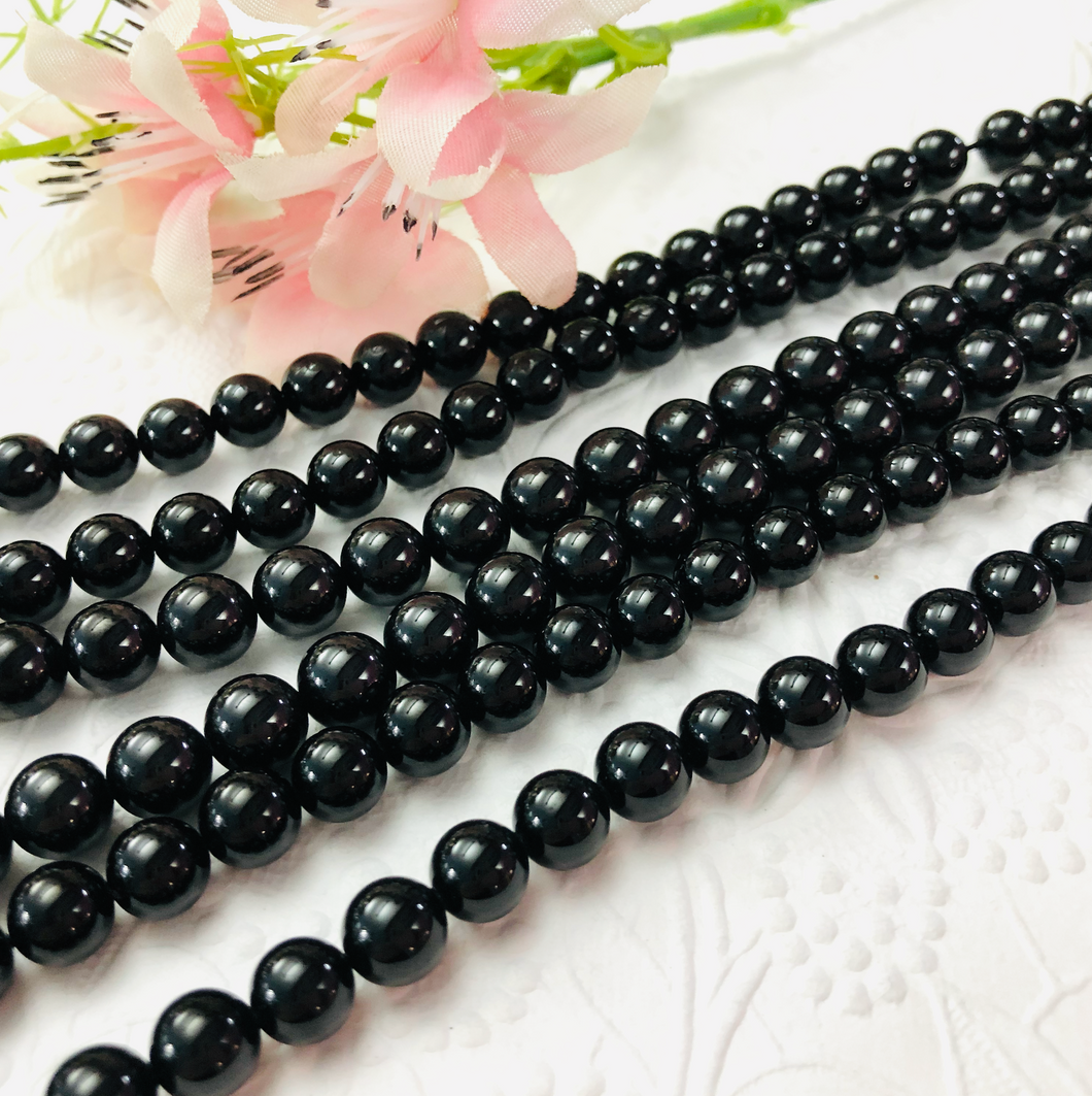 Black Spinel Rounds, 8MM