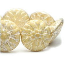 Load image into Gallery viewer, Dahlia Yellow Ivory with Mercury Finish, 14MM
