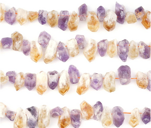 Amethyst and Citrine Rough Top-Drilled Nuggets, 16 MM x 35 MM