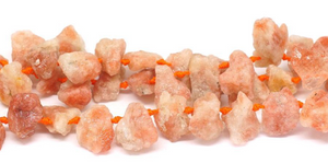 Sunstone Rough Top-Drilled Nuggets, 15 MM x 20 MM