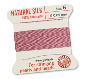 Griffin Silk Bead Cord - Size 5 Dark Pink