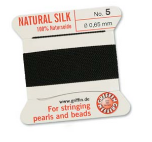 Griffin Silk Bead Cord - Size 5 Black