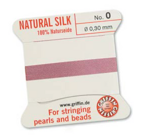 Griffin Silk Bead Cord - Size 0 Dark Pink