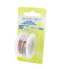 Load image into Gallery viewer, Artistic Wire Craft Wire Multi Color, Red, Black, Gold, 20 Gauge
