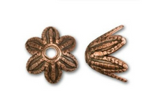 Load image into Gallery viewer, Nunn Design 6mm Antique Copper-Plated Pewter Daisy End Cap
