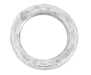 Nunn Design Antique Silver-Plated Hammered Ring, 15.5mm