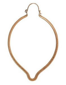Nunn Design Antique Copper-Plated Brass Large Oval Point Ear Wire (Pair)