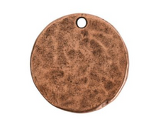 Load image into Gallery viewer, Nunn Design Hammered Copper-Plated Large Round Stamping Blank
