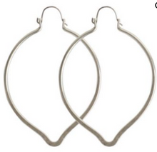 Load image into Gallery viewer, Nunn Design Antique Silver-Plated Brass Large Oval Point Ear Wire (Pair)
