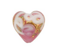Load image into Gallery viewer, Murano Wedding Cake Pink Heart Bead, 13MM
